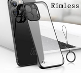 MagSafe Acrylic Full Camera Lens Protection Rimless Borderless Matte Case For iPhone 15 series