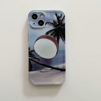 Summer Coconut Beach Soft Silicone Case For 13 12 11 Pro Max
