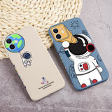 Liquid Silicone Astronaut Spaceship Case for iPhone 13 12 11 Series