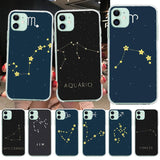 12 Constellations Zodiac Art Signs Customer Phone Case for iPhone 11 & iPhone X Series