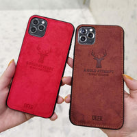 Silicone Fabric Cloth Deer Case for Iphone 12 & 11 Series