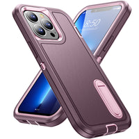 3 Layers Protection Military Grade Shockproof Heavy Duty Protective Case with Kickstand for iPhone 13 12 11 series