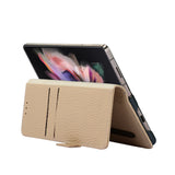 Genuine Leather Wallet Card Case With S Pen Slot For Samsung Galaxy Z Fold 3