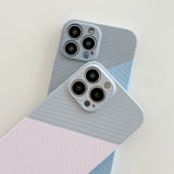 Carbon Fiber Stripe Lens Protection Case for iPhone 13 12 Pro Max