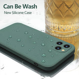 Straight Edge Silicone Case For iPhone 12 11 Pro Max