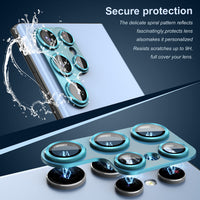 Aluminum Alloy Metal Tempered Glass Full Protector Camera for Samsung Galaxy S22 Ultra Plus