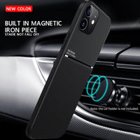 Car Holder Shockproof Leather Case For Apple iPhone 12 11 Series