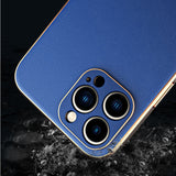 Luxury Leather Full Protect Camera Ultra Thin Shockproof Case for iPhone 13 Pro Max Mini