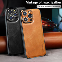 Premium Leather Shockproof Magnetic Wireless Charging Case for iPhone 14 13 12 series