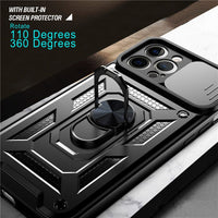 Slide Camera Lens Protect Military Grade Bumpers Armor Case for iPhone 12 11 Series