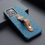 Hand Wrist Strap Leather Case for iPhone 14 13 12 series