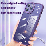 Clear Shockproof Armor Case with Metal Camera Protection for iPhone 14 13 12 series