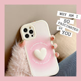 Cute Pink Heart Leather Case for IPhone 13 12 11 Pro Max