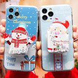 Merys Christmas Case with Quicksand Doll Holder For iPhone 13 12 11 Serie