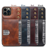 Handmade Oil Wax Genuine Leather Case for iPhone 13 12 Pro Max