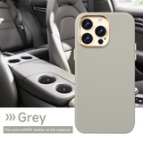 Genuine Leather Wireless Charging Magnetic Case for iPhone 15 14 13 12 series