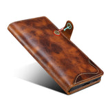 360 Protective Genuine Leather Wallet Card Slot Holder for Samsung Galaxy S22 Ultra Plus