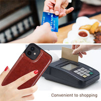 Retro Leather Multi Card Holder Wallet Case For iPhone 13 Series