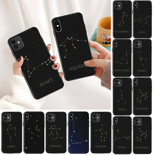 12 Constellations Zodiac Signs Waterproof Phone Case For iPhone 11 Pro Max iPhone 12 Pro Max