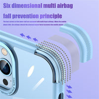 Clear Shockproof Armor Case with Metal Camera Protection for iPhone 14 13 12 series