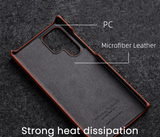 Oil Wax Leather Business Case For Samsung Galaxy S22 Ultra 22 Plus
