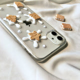 The New Lovely Cookies Milk Stars Little Bear Phone Case for iPhone 12 11 XS Series