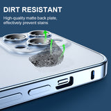 Luxury Metal Frame Transparent Matte Case For iPhone 13 12 11 Pro Max