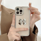 Fashion Bowknot Soft Shockproof Bumper Back Case For iPhone 13 12 11 Max Pro Mini