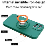 Luxury Shockproof Camera Protector Magnetic Ring Bracket Holde Case For iPhone 13 12 11 Series