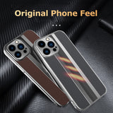 Metal Lens Protection Luxury Carbon Fiber Pattern Shockproof Case for iPhone 13 12 11 Pro Max