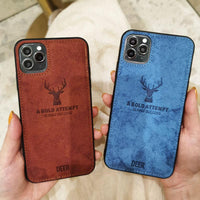 Silicone Fabric Cloth Deer Case for Iphone 12 & 11 Series