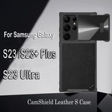 Camshield Leather S Shockproof Case for Samsung Galaxy S23 Ultra
