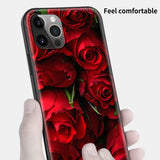 Bright Red Rose Flowers Case For iPhone 12 11 Series