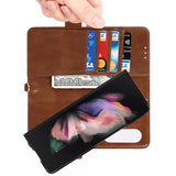 Magnetic Wallet Leather Flip Case Pen Slot Holder for Samsung Z Fold 3 5G