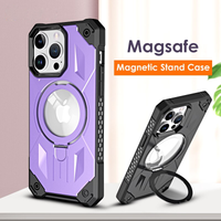 Luxury Magnetic Stand Shockproof Armor Case With Ring Holder For iPhone 14 13 12 series