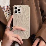Tin Foil Pleats Soft Silicone Case ForiPhone 13 12 11 Pro Max Mini
