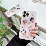 Korea 3D Ice Cream Coffee Ring Holder Case for iPhone 11 12 13 Pro Max