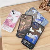 Snow Mountain Sunset Clear Case with Invisible Stand for iPhone 13 12 11 Pro Max