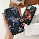 Koi Fish Soft Rubber Protective Case For iPhone 12 11 Series