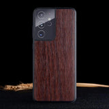 Soft TPU Bumper Wood Cover For Samsung S21 Ultra Plus