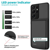 Extenal Power Bank Battery Charger Shockproof Case For Samsung Galaxy S21 Series