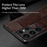 Genuine Leather Shockproof Case for S22 S21 S20 Ultra Plus FE