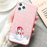 Cute Cartoon Christmas New Year Case For iPhone 13 12 11 Series