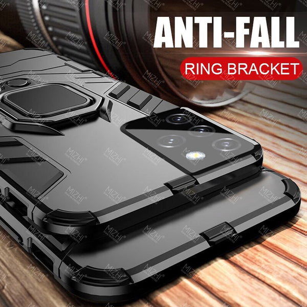 Shockproof Armor Magnetic Car Ring Stand Holder Cases For Samsung Galaxy S21 Ultra Plus