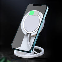 Portable Phone Wireless Charging Stand Desktop Vertical Magnetic Bracket Charger for iPhone 12 Mini /12 Pro Charging Holder