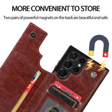 Flip Leather Wallet Case for Samsung Galaxy S22 Ultra Plus