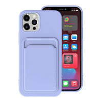 Silicone Case Integrated Card Bag For iPhone 12 11 Pro Max