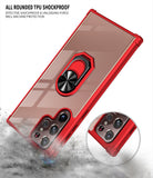 Military Grade Clear Crystal Kickstand Case for Samsung Galaxy S22 S21 FE Ultra Plus