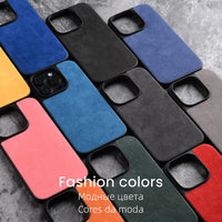 Alcantara Artificial Leather Case For iPhone 14 13 12 series