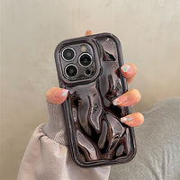Glossy Laser Meteorite Texture Plating Case For iPhone 14 13 12 series